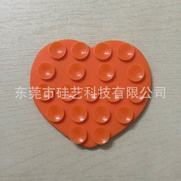 Picture of New Heart-Shaped Silicone Double-Sided Suction Cup 19-Piece Heart-Shaped Silicone Suction Cup Sticker Multi-Functional Mobile Phone Holder
