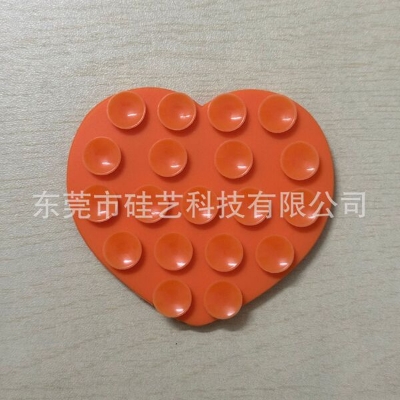Picture of New Heart-Shaped Silicone Double-Sided Suction Cup 19-Piece Heart-Shaped Silicone Suction Cup Sticker Multi-Functional Mobile Phone Holder