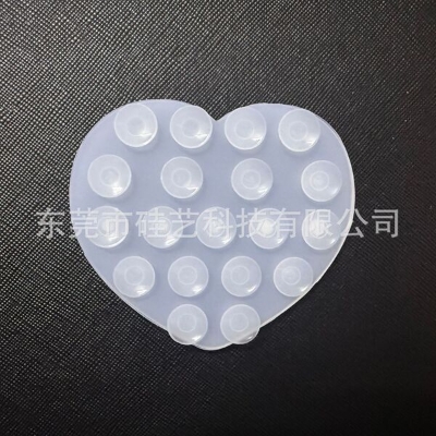 Picture of New Heart-Shaped Silicone Double-Sided Suction Cup 19-Piece Heart-Shaped Silicone Suction Cup Sticker Multi-Functional Mobile Phone Holder