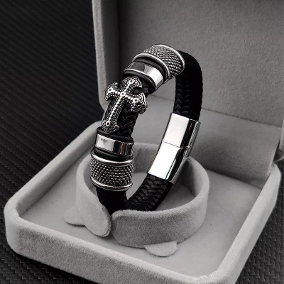 Picture of High Quality Magnetic Buckle Bracelet for Men Silver Adjustable