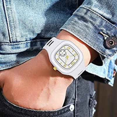 Picture of Square DIAL Analog Silicon Strap ADDI Stylish Designer Analog Watch - for Boys  
