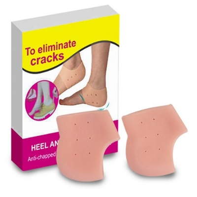 Picture of Silicon  Heel Swelling Pain Relief Foot Support to Eliminate cracks on Dubai Sports Brown 