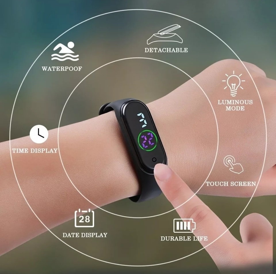 Picture of 2023 LED Digital fashion Watch Black 