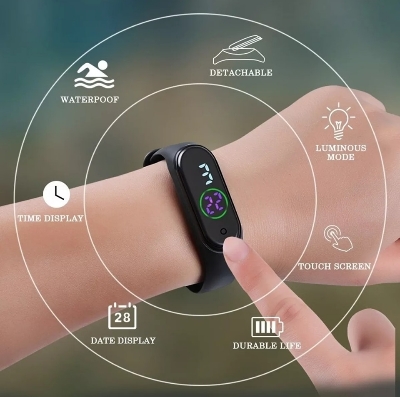Picture of 2023 LED Digital fashion Watch Black 