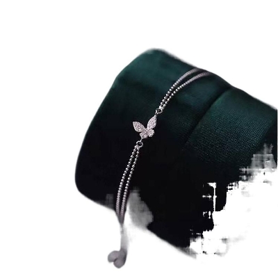 Picture of Superlative Indispensable -Quality And Durablity -Shining Crystal Silver Little Butterfly Lovely Bracelet For Women- Innovative Silver 