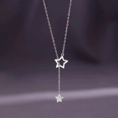 Picture of Refined Taste - Vintage Pearl Necklaces Women Elegant Charm French Romantic Style Clavicle Chain - Durabilty Assured - Elite Expression Silver 