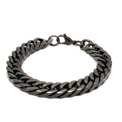 Picture of Athleisure - Avant Grade - Custom Experience - Black Stainless Steel Bracelet for Men - Couture - High-end - Well Inspired & Crafted Black Adjustable