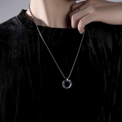Picture of Superb Quality - Korean fashion steel necklace metal chain minimalist accessories - Trend and Needful - Understated Sophistication Multicolor 