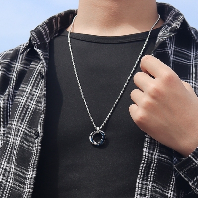Picture of Superb Quality - Korean fashion steel necklace metal chain minimalist accessories - Trend and Needful - Understated Sophistication Multicolor 