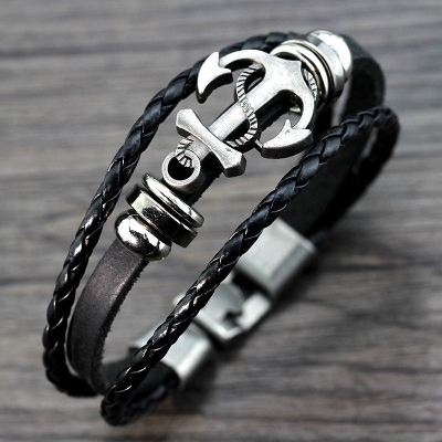 Picture of Stainless Steel Wrist Watch for Men – Silver And Black Black 