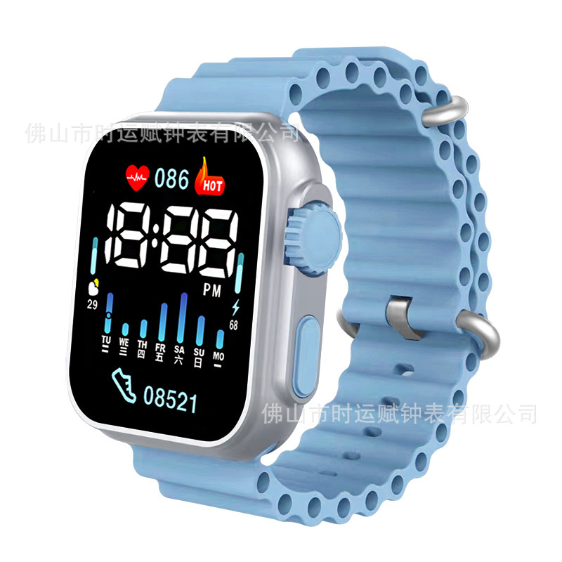 Picture of Black Square Dial Digital Watch  for Women  