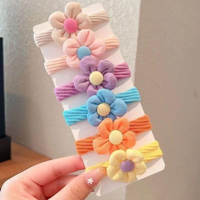 Picture of Indispensable -Upscale Living -6 pis Cute Flower Hair Bands For women- Inventive Choice Remarkable - Disclose Styles & Luxe Multicolor Int: One size
