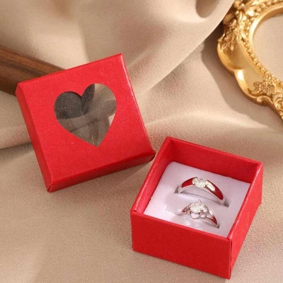 Picture of Unique Couple Lover Finger Rings Men and women Silver Adjustable