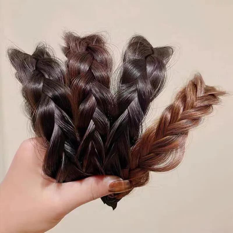 Picture of Women Braid Wig Headband Non-Slip Hair Hoop Headdress Fashion Female Hairstyle Hairband For Girls Hair accessories  Int: One size