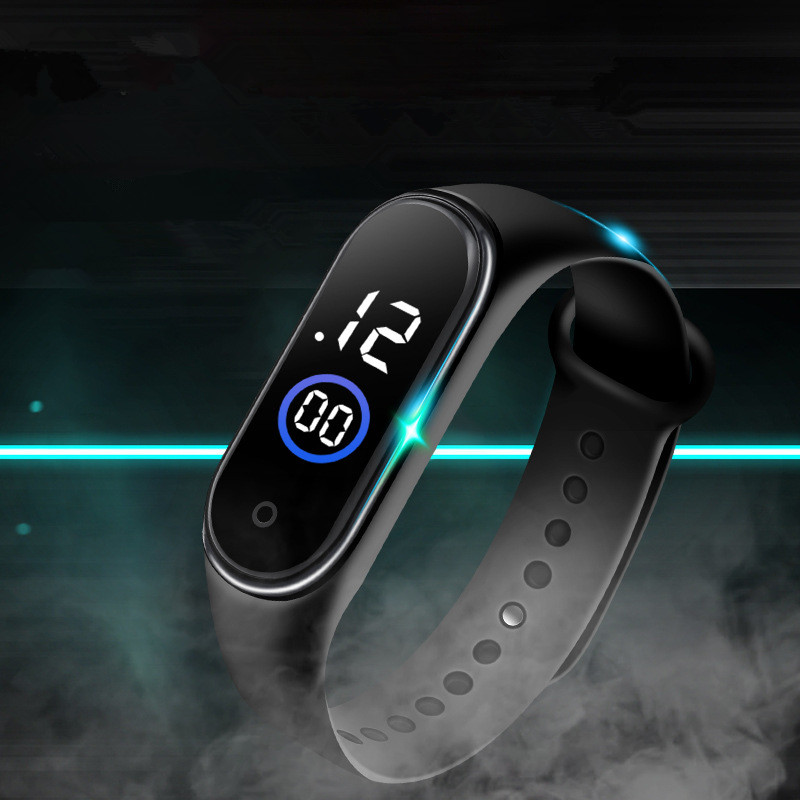 Picture of Men's LED Digital Watches Silicone Sport Electronic Wrist Watch Waterproof Watches Black 