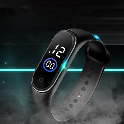 Picture of Men's LED Digital Watches Silicone Sport Electronic Wrist Watch Waterproof Watches Black 