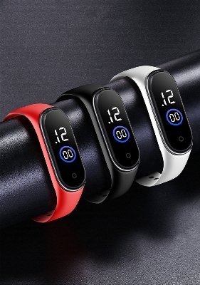 Picture of Men's LED Digital Watches Silicone Sport Electronic Wrist Watch Waterproof Watches Black 