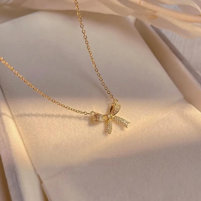 Picture of Cute Slim Chain Necklace Neck Jewelry Chain Locket for Women Girls  