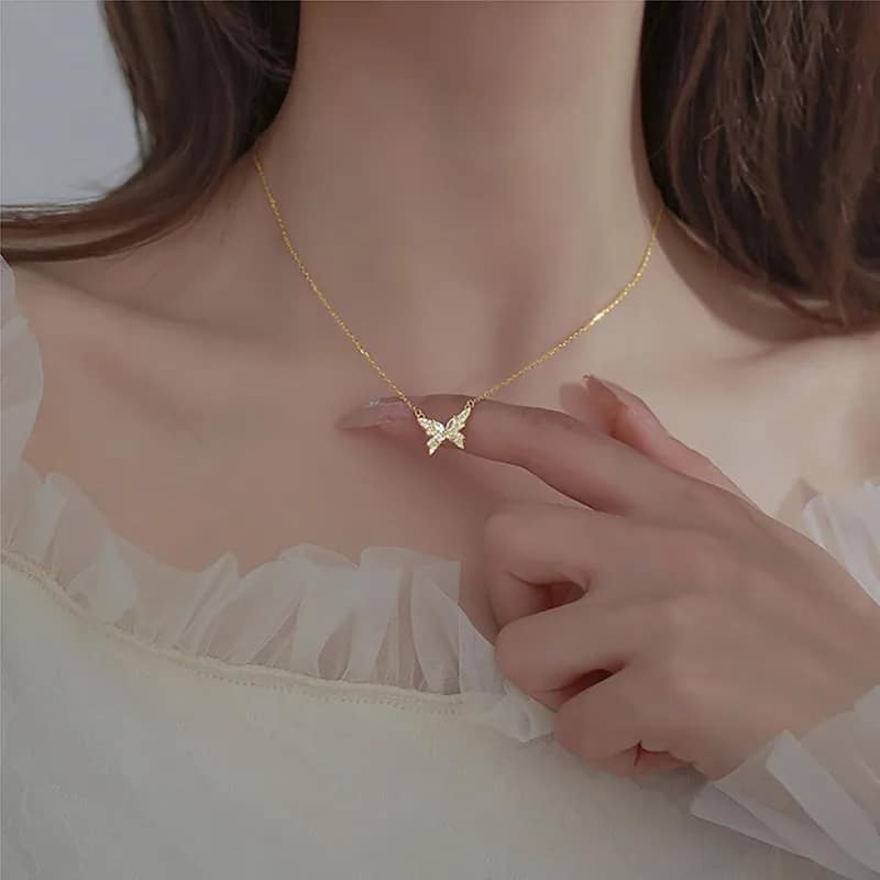 Picture of Cute Slim Chain Necklace Neck Jewelry Chain Locket for Women Girls  