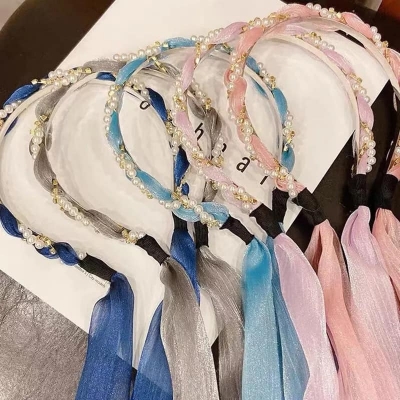 Picture of Pink Fashion Hair Hoop Hair Bands for Women Girls Flower  Hairbands For Women /Girls Pink Int: One size