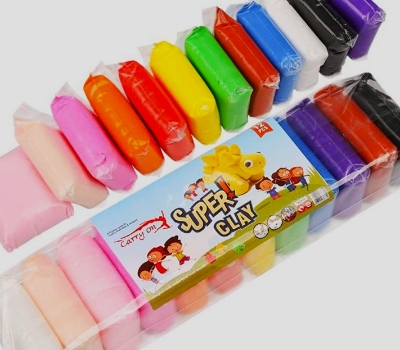 Picture of Colors/Set Super Light Clay with 3 Tools Air Drying Light Polymer Plasticine Modelling 5D Clay Handmade Educational Toy - 12pcs Multicolor 