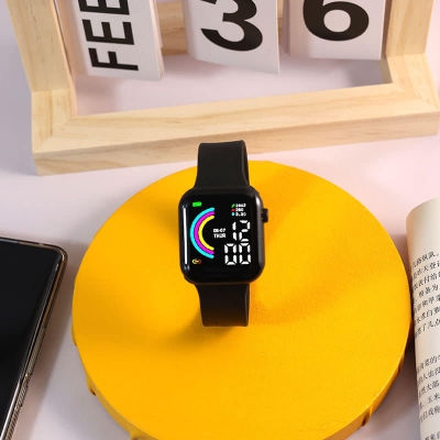 Picture of New Digital Wristwatch Sports Automatic Watch for Men Women LED Ladies Electronic Watches Black 