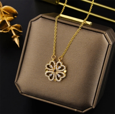 Picture of Fashion Star Love Choker Necklace Women Pendant Necklace Jewelry New Year Gifts Necklace For Women Gold 