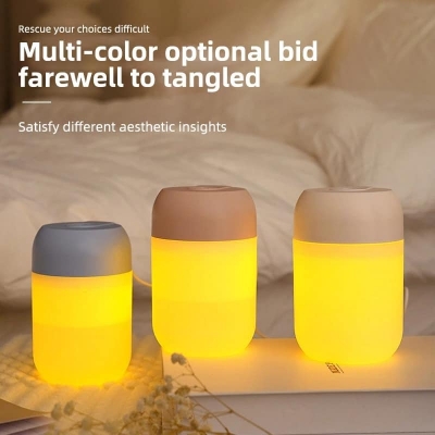 Picture of Mini Portable Air Humidifier 300ml USB Car Air Purifier Fogger Mist Maker with LED Night Lamp Ultrasonic Sprayer Home Appliance  