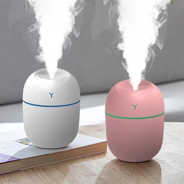 Picture of Swap International Mini Air Humidifier USB Charging Mist Spray Moisturizing Diffuser White Pink Blue  
