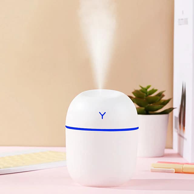 Picture of Mini Portable Air Humidifier 300ml USB Car Air Purifier Fogger Mist Maker with LED Night Lamp Ultrasonic Sprayer Home Appliance  