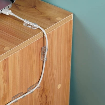 Picture of Wire Holder Organizer, Cable Clips Durable 20Pcs for Office for Desktop for Home  