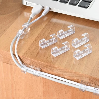 Picture of Wire Holder Organizer, Cable Clips Durable 20Pcs for Office for Desktop for Home  