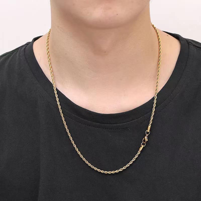 Picture of Men Fashion Jewellery Stainless Steel Necklaces Chain For Men  