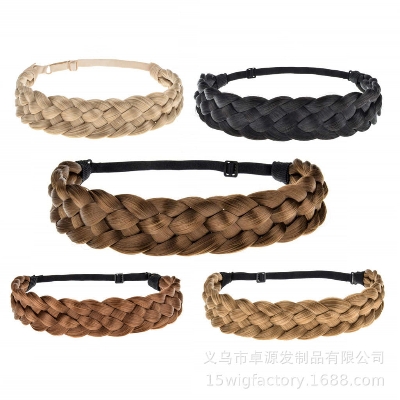 Picture of Synthetic Braided Headbands Hair Band Braiding Hair Accessories Hair Extension Hairpiece for Women Girls  Int: One size