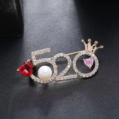 Picture of 520 Hijab pin(Golden color) Fashion Creative Safty Pins For girls and Women Gold 