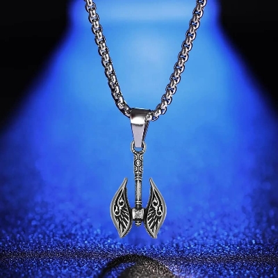 Picture of New Geometry Stainless Steel Fashion Necklace For Men Silver 