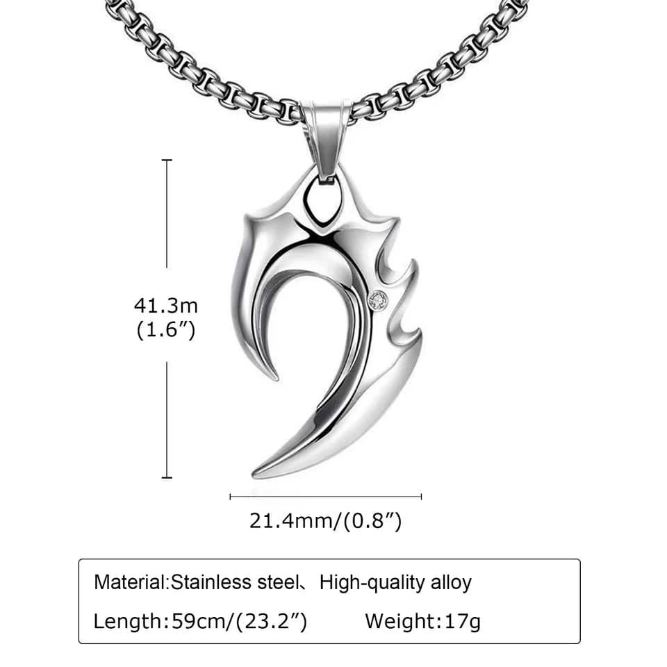 Picture of Arrowhead Pendant Men Necklace Vintage Alloy Chain Spearpoint Necklace Fashion Accessories Silver 