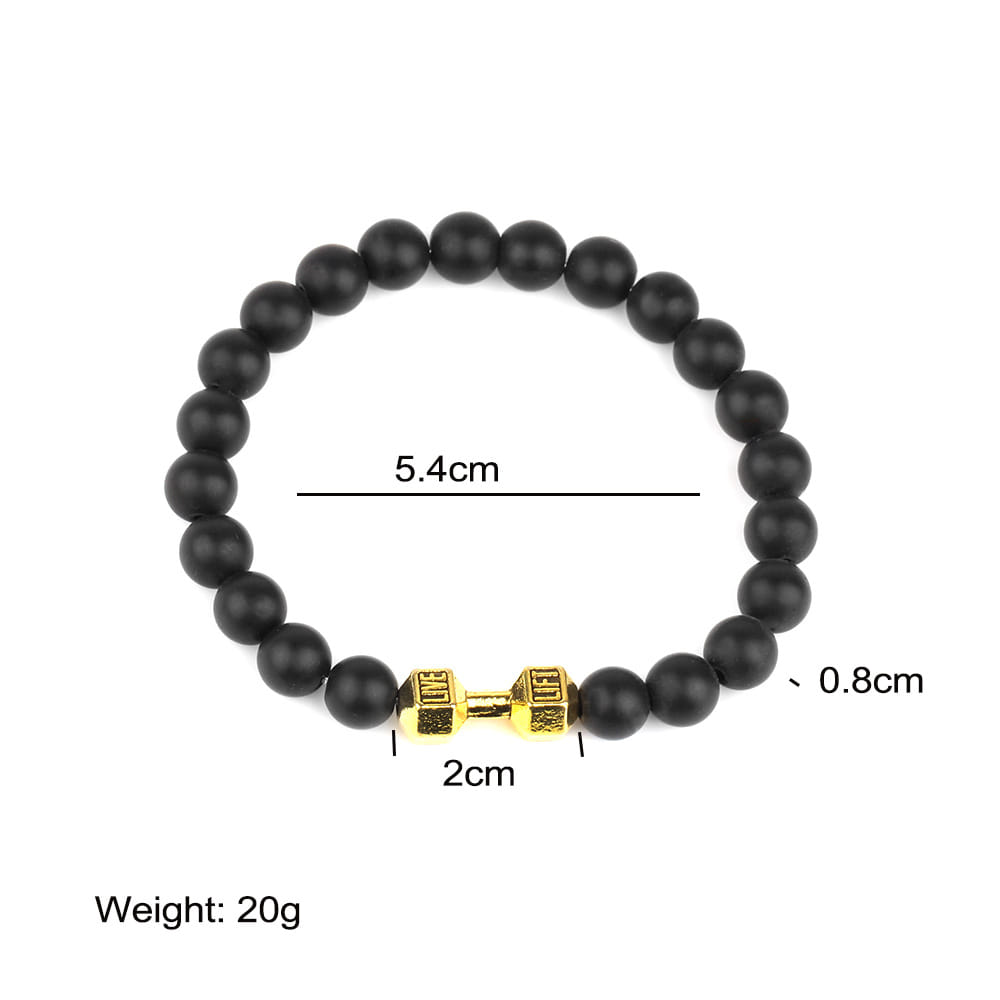 Picture of Golden  Dumbbell Sports Bracelet for Men Gold 