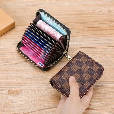 Picture of ID Cards Holders Bank Credit Bus Cards Cover Pu Leather Gift For friend/Boys/Men  