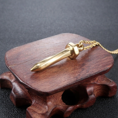 Picture of High Quality Hip Hop Necklace with Pendant for Men, Long Stainless Steel Necklace, Silver Color, Unique Streetwear, Jewelry  