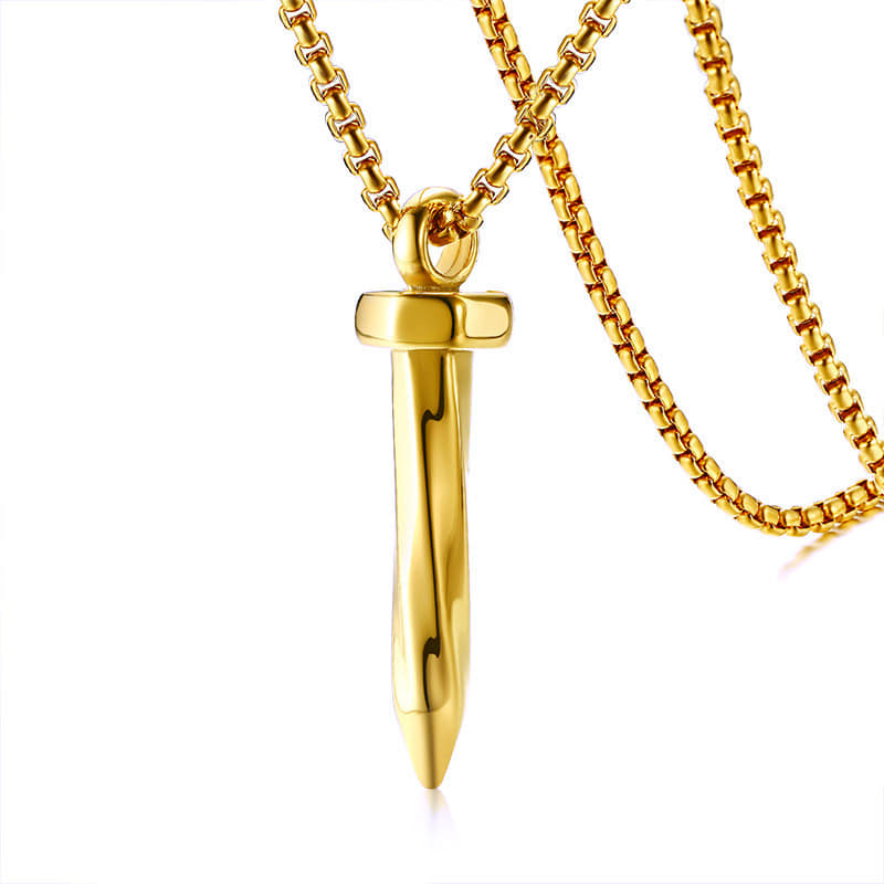 Picture of High Quality Hip Hop Necklace with Pendant for Men, Long Stainless Steel Necklace, Silver Color, Unique Streetwear, Jewelry  