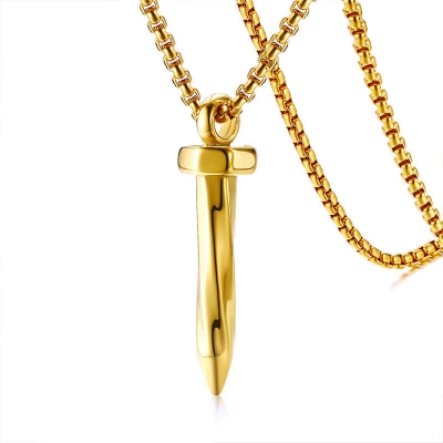 Picture of New High Quality Fashion Jewellery Stainless Steel Chain Necklace For Men /Gift for Men/Boys Gold 