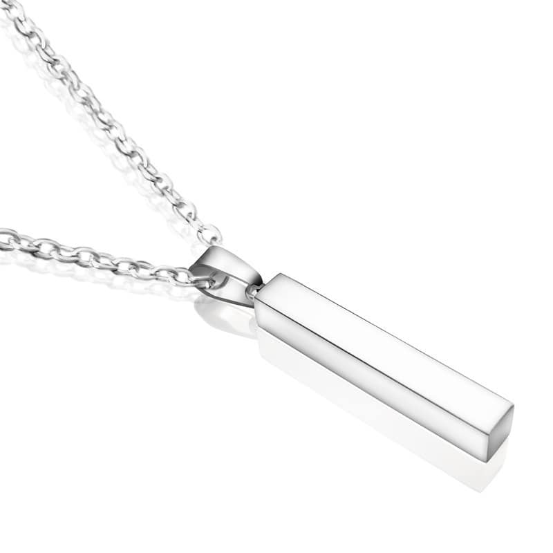 Picture of I Love You Forever & Always Letter Charm Necklace Chain For Men Silver 