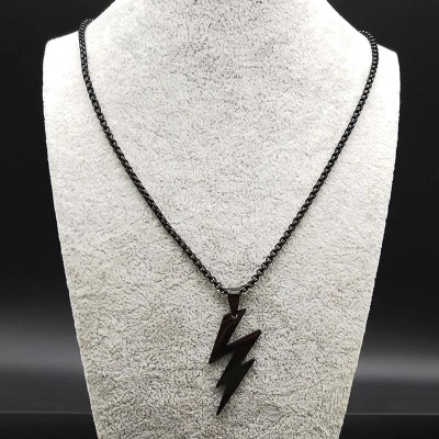 Picture of Black  Color Stainless Steel Link Chain Fashion Jewelry Chain For Men/ Gift for Men/Boys  