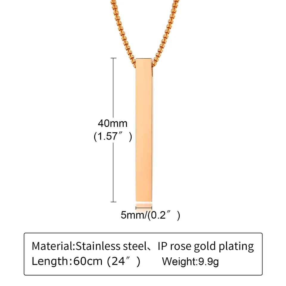 Picture of Geometry Stainless Steel Golden Fashion Necklace For Men Gold 