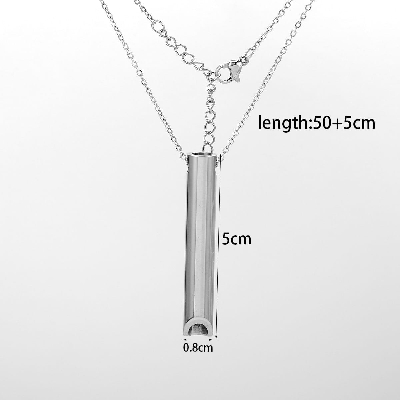 Picture of Silver Color  Breathing Necklace Metal Chain for Men Silver 
