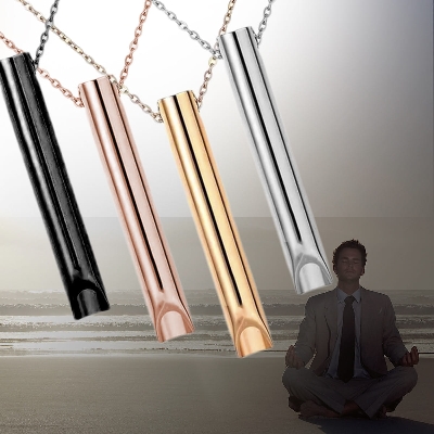 Picture of Silver Color  Breathing Necklace Metal Chain for Men Silver 