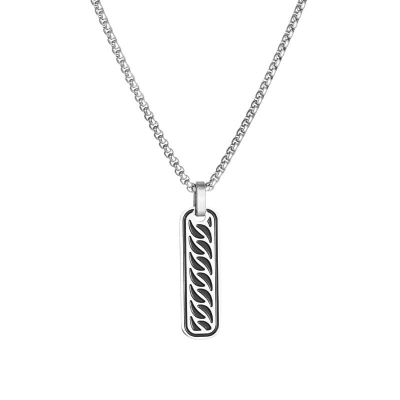 Picture of New Trendy Stainless Steel Chain Pattern Bar Party Jewelry  Necklace Chain For Men  