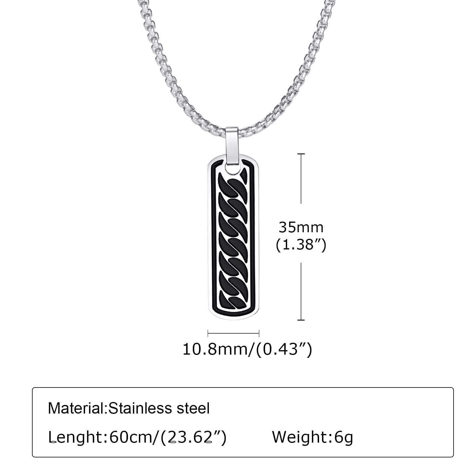 Picture of New Trendy Stainless Steel Chain Pattern Bar Party Jewelry  Necklace Chain For Men  
