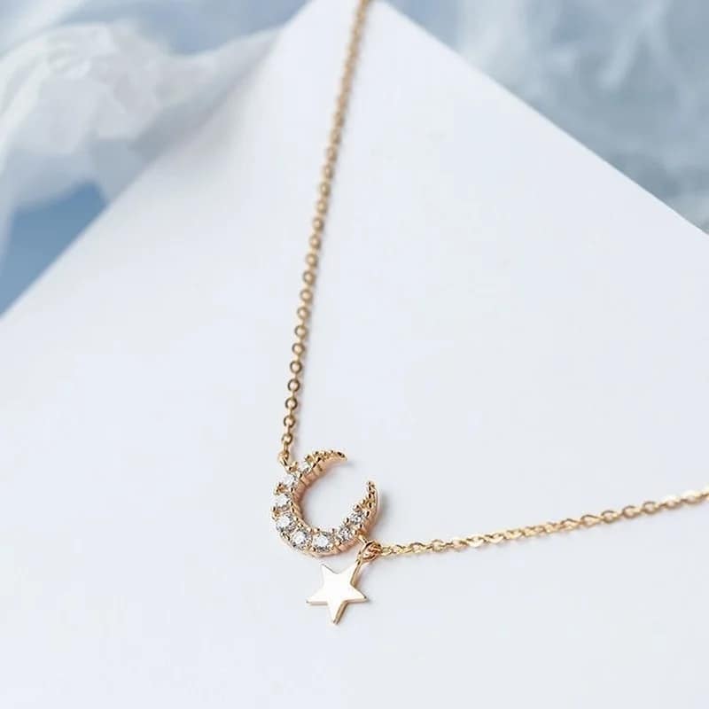 Picture of New Korean Simple Pearl Star Moon Crystal Bracelet  